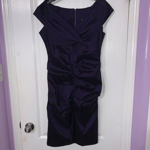 Dark Purple Satin Party Dress